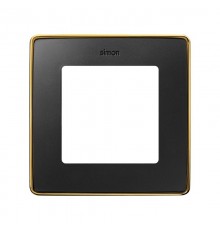 Simon 82 Рамка декоративная, 1 пост, Select, S82 Detail, графит-золото  8201610-242  Simon