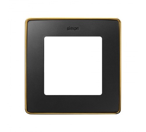 Simon 82 Рамка декоративная, 1 пост, Select, S82 Detail, графит-золото  8201610-242  Simon