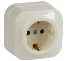 РС20-3-ХК Розет. 1-ая с з/к о/у 16А GLORY кремовый  ERH11-K33-16  IEK