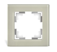 Рамка 1-местная, стекло, серия Катрин, GFR00-7001-07, дымчатый  49031  STEKKER
