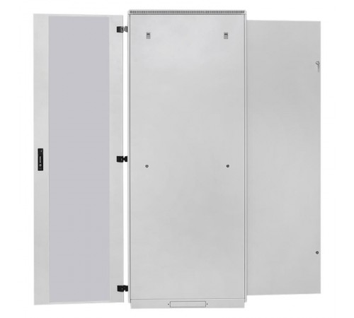 Шкаф напольный 19" TERACOM PRO 18U 600x600 мм двери стеклянная с замком-ручкой и металлическая серый TRP-NTC-1866-41G EKF