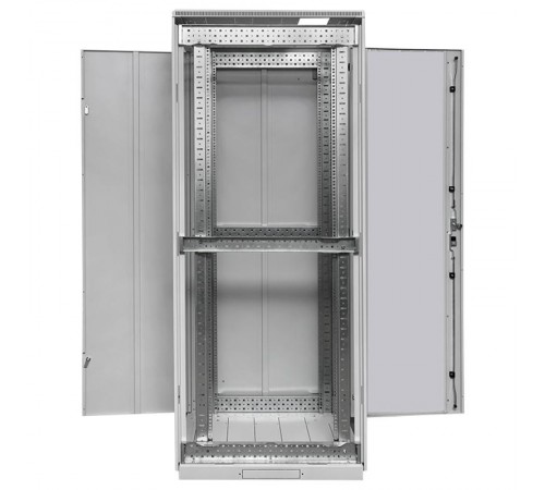 Шкаф напольный 19" TERACOM PRO 18U 600x600 мм двери стеклянная с замком-ручкой и металлическая серый TRP-NTC-1866-41G EKF