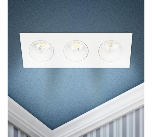 Светильник встраиваемый точечный KL90-3 WH MR16/GU5.3 белый, пластиковый  Б0054372  ЭРА