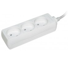 Удлинитель У3 3 места 2Р/1,5 метра 2х0.75мм2 10А/250В  WYP10-06-03-01-N  IEK