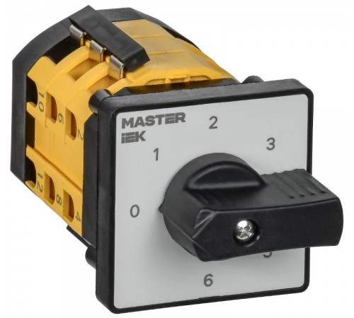 Переключатель кулачковый стандартная рукоятка 10А схема 111  MI-CS10-010-111  IEK