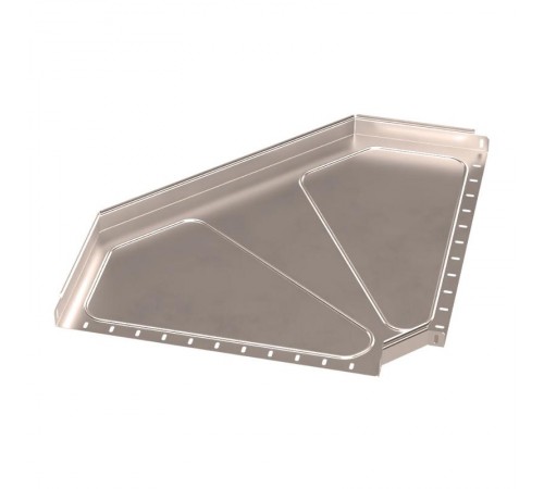 Угол горизонтальный 90 градусов Стандарт INOX (AISI 409) 600х50  PR16.3572  Промрукав