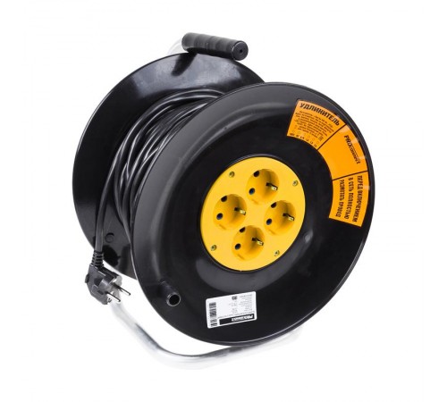 Удлинитель силовой на катушке 4 гнезда с/з 20 м 3х1 мм STANDART PROCONNECT  11-7604  PROconnect