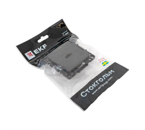 Стокгольм Механизм розетки HDMI черный  EZA00-327-10  EKF