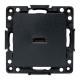 Стокгольм Механизм розетки HDMI черный  EZA00-327-10  EKF