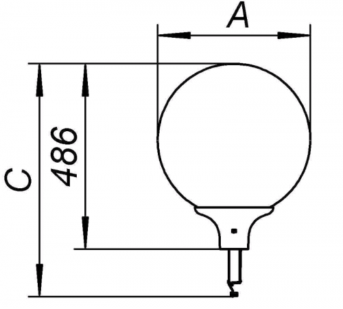 Светильник светодиодный садово-парковый SFERA LED 40 silver 2700K  1647000050  Световые Технологии