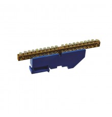 Шина "N" нулевая 8х12мм 20/1 (20 групп/крепеж по центру) с изолятором на DIN-рейку (20 шт/уп)  PR08.28969  Промрукав