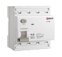Выключатель дифференциального тока ВД-100N 4P 16А 10мА AC эл-мех 6кА PROXIMA EKF  E1046M1610  EKF