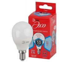 Лампа светодиодная RED LINE ECO LED P45-10W-840-E14 диод, шар, 10Вт, нейтр, E14  Б0032969  ЭРА