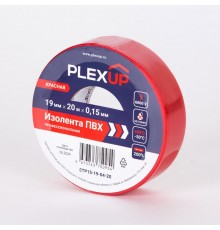 Изолента ПВХ 19мм- 20м красная   STP15-19-04-20  PLEXUP