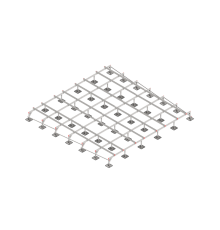 Опорная конструкция для установки оборудования TECHNORAPTOR STEELFOOT 6000х6000  KM-TR-STF-SSEI-6000-6000  КМ - профиль