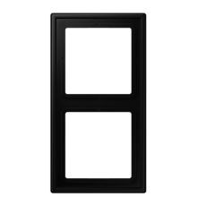 Рамка 2 поста; дюропласт; черный матовый  LS982SWM  Jung