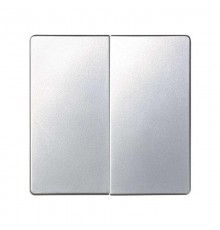 Simon 82 Клавиши (2 шт) для двухклавишного выключателя (проходной + кнопочный), S82, S82N, алюминий  82026-33  Simon