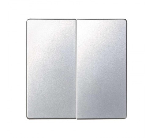 Simon 82 Клавиши (2 шт) для двухклавишного выключателя (проходной + кнопочный), S82, S82N, алюминий  82026-33  Simon