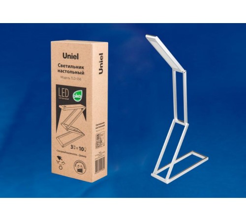 Светильник настольный TLD-556 Silver/LED/105Lm/6500K "трансформер" 3W акк 1000mAh Серебристый  UL-00003649  Uniel