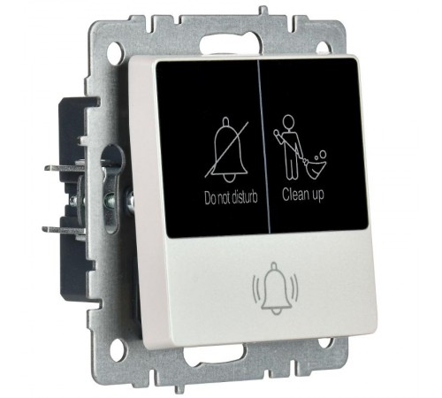 BRITE Кнопка звонка с инд. отел. 10А ВС10-1-9-БрЖ жемч.  BR-V14-2-10-K36  IEK