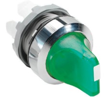 Переключатель M3SS3-21G (короткая ручка) зеленый 3-х позиционный с подсветкой  с возвратом в среднее положение  1SFA611212R2102  ABB