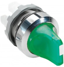 Переключатель M3SS3-21G (короткая ручка) зеленый 3-х позиционный с подсветкой  с возвратом в среднее положение  1SFA611212R2102  ABB