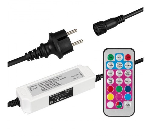 Контроллер ARD-CLASSIC-SYNC-RGB-1000LED Black (230V, 80W, RF ПДУ) (Ardecoled, Закрытый)  028212  Arlight