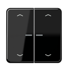 Клавиша для KNX кнопки, 2 группы с окошком и символами "стрелки"; дюропласт; черный  CD102KO5PSW  Jung