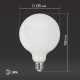 Лампа светодиодная F-LED G125-15w-840-E27 OPAL (филамент, шар опал, 15Вт, нетр, E27)  Б0047039  ЭРА