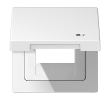 Рамка с подпружиненной крышкой для USB-механизмов, с центральной платой LS990BFKLUSBWW Jung