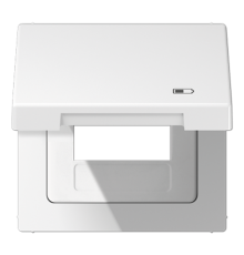 Рамка с подпружиненной крышкой для USB-механизмов, с центральной платой LS990BFKLUSBWW Jung