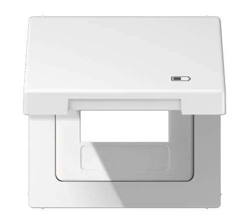 Рамка с подпружиненной крышкой для USB-механизмов, с центральной платой LS990BFKLUSBWW Jung