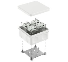 Коробка огнестойкая разветвительная для о/п двухкомпонентная 60-0300-FR6.0-4-8-Р Е15-Е60 RAL9003 100х100х50 (14 шт/уп)  60-0300-9003-FR6.0-4-8-Р  Пр