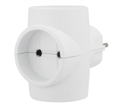 Тройник электрический без заземления 220 В 6-10 A  11-1081  REXANT