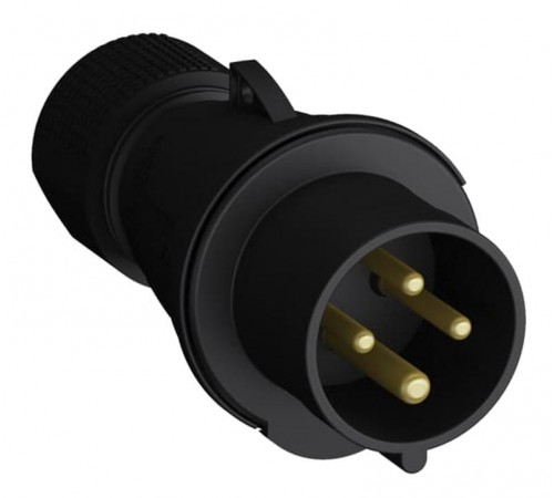 Вилка кабельная Easy&Safe 332EP6B,32А,3P+E,IP44,6ч,черн2CMA103588R1000 ABB