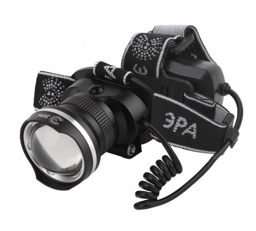 Фонарь налобный GA-806 аккумуляторный, рег фокус, 5 Вт CREE, алюминий, литий 2,5Ач, USB, кор  Б0039626  ЭРА