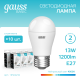 Лампа светодиодная   Basic Шар 13W 1200lm 4000K E27 LED 1/10/100  10502232  Gauss
