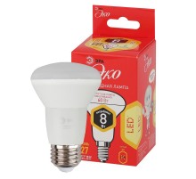 Лампа светодиодная RED LINE ECO LED R63-8W-827-E27 Е27 / Е27 8Вт рефлектор теплый белый свет  Б0050300  ЭРА