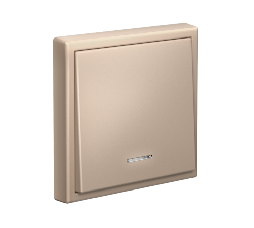 ArtGallery Песочный Выключатель 1-клавишный с подсветкой, 10АХ, механизм, быстрозажим. клем.  GAL001213S  SE