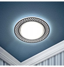 Светильник точечный встраиваемый KL79 WH/BK под лампу Gx53 круглый,220V,13W,белый/черный  Б0037361  ЭРА