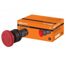 Кнопка грибовидная, возврат поворотом SB7-CCS545 d35мм 1з+1р красная  SQ0746-0048  TDM