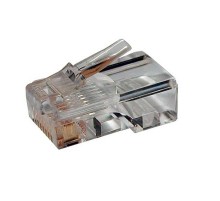 Разъем под витую пару PLUG-8P8C-U-C3-100 RJ-45(8P8C) кат.3 (6 µ"/ 6м.дюй.),универсальный (д. одн. и многож. каб.) (100 шт)  49344  Hyperline