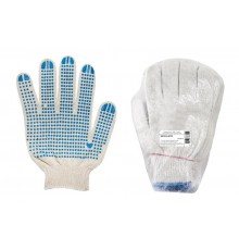 Перчатки х/б с ПВХ , "Точка", трикотажные, 7, 6 пар, Народная  SQ1016-0101  TDM