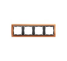 Simon 82 Рамка декоративная, 4 поста, S82, античная медь-графит  82844-36  Simon
