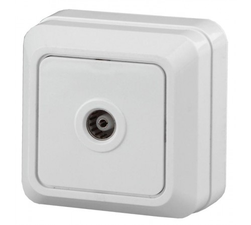 2Э-301-01 Intro Розетка TV одиночная, ОУ, Quadro, б.м.п., белый  Б0038872  Intro