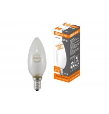 Лампа накаливания ЛОН 60Вт E14 230В свеча матовая  SQ0332-0019  TDM