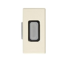 Simon 27 Розетка проходная угловая для подключения HDMI-разъёма аудио/видео v1.3, узкий модуль, S27, слоновая  2701094-031  Simon