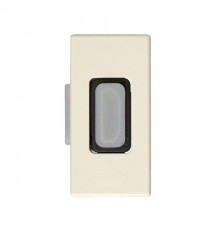 Simon 27 Розетка проходная угловая для подключения HDMI-разъёма аудио/видео v1.3, узкий модуль, S27, слоновая  2701094-031  Simon