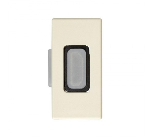 Simon 27 Розетка проходная угловая для подключения HDMI-разъёма аудио/видео v1.3, узкий модуль, S27, слоновая  2701094-031  Simon