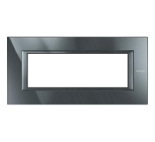 Axolute. Рамка декоративная прямоугольная итальянского стандарта. Цвет "Антрацит" Монохром. 6 модулей.  HA4806HS  Legrand